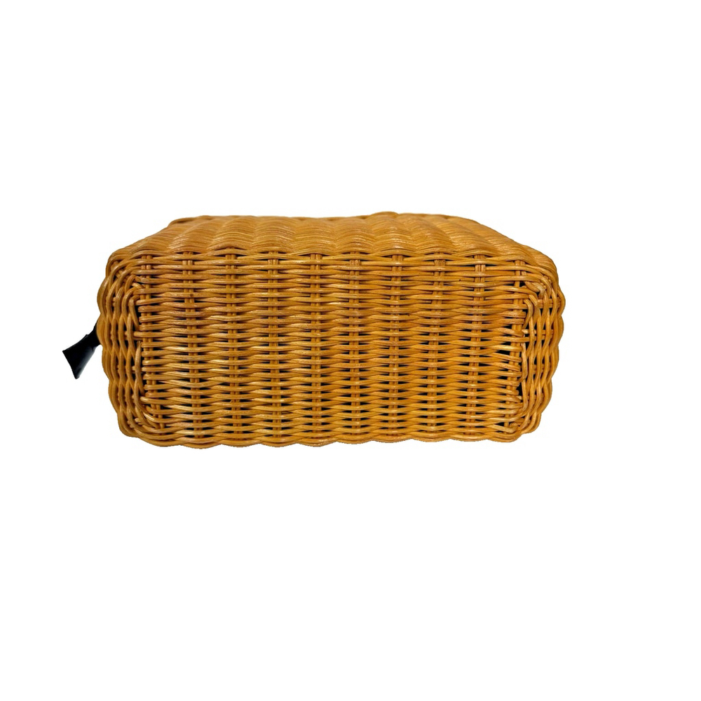 Jeanne Lottie Vintage Woven Rattan Bag with Top Handles - Picture 6 of 12